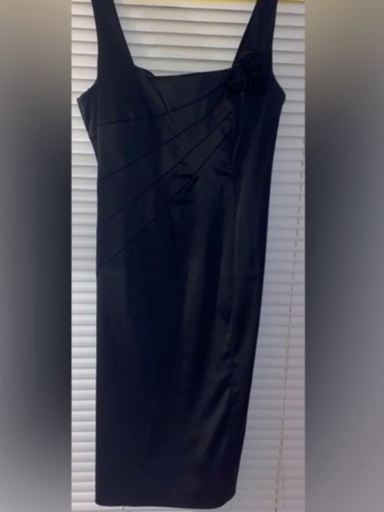 Calvin Klein Dresses & Skirts - Calvin Klein Black Sheath Midi Dress Size 6 Cocktail LBD